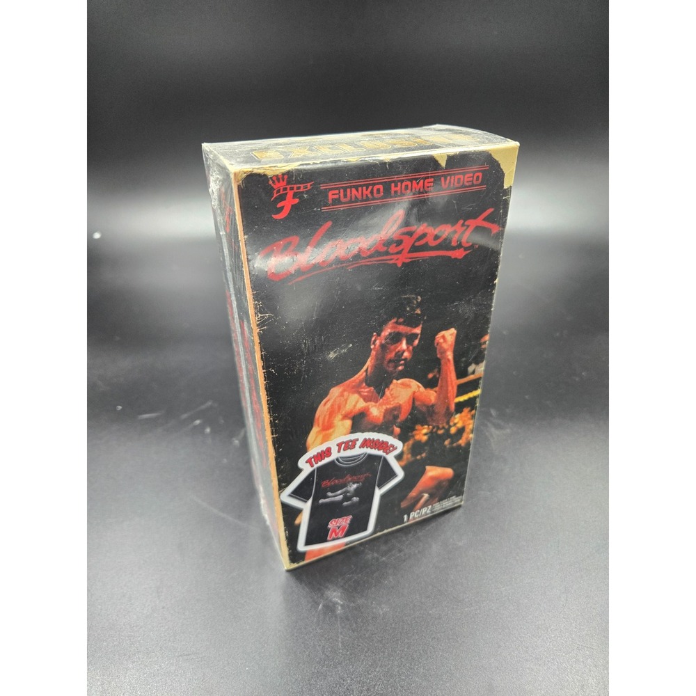 Funko Home Video Bloodsport Limited Edition Shirt Box Set Black Size Medium NEW